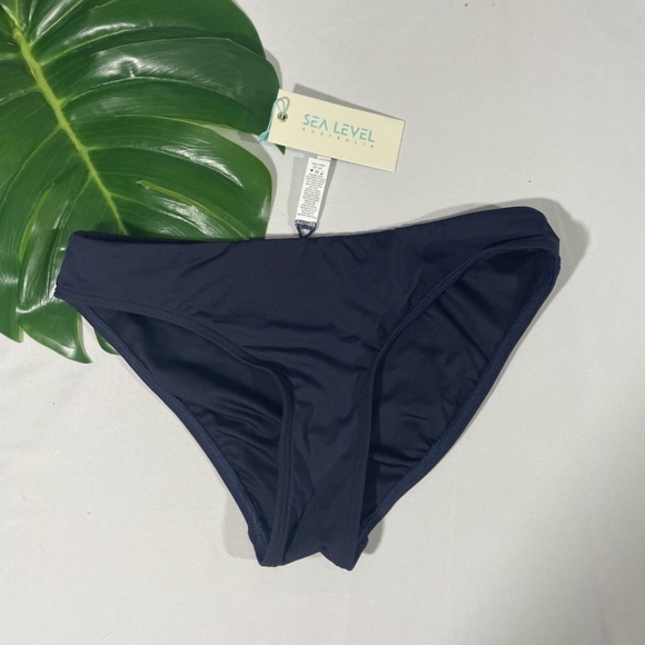 NWT Sea Level [ 4 US ] Essential Regular‎ Bikini Bottoms in Night Blue - Picture 5 of 12